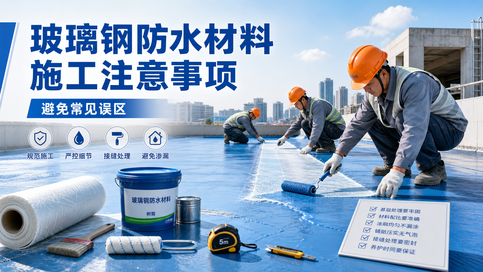 玻璃钢防水材料施工注意事项，避免常见误区 常州 版